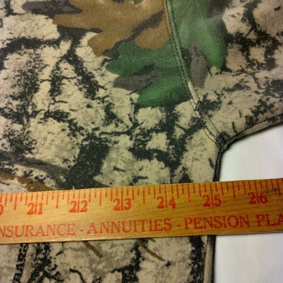 Jerzees Outdoors Tree Camo Sweatshirt XL Camouflage Trebark Bigwoods Vtg Hunt - Picture 4 of 14